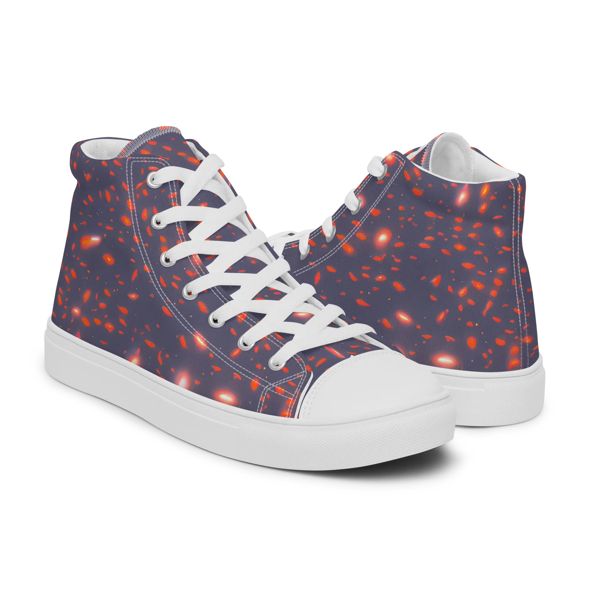Ember Drift on Men's High Top Canvas Shoes — Right