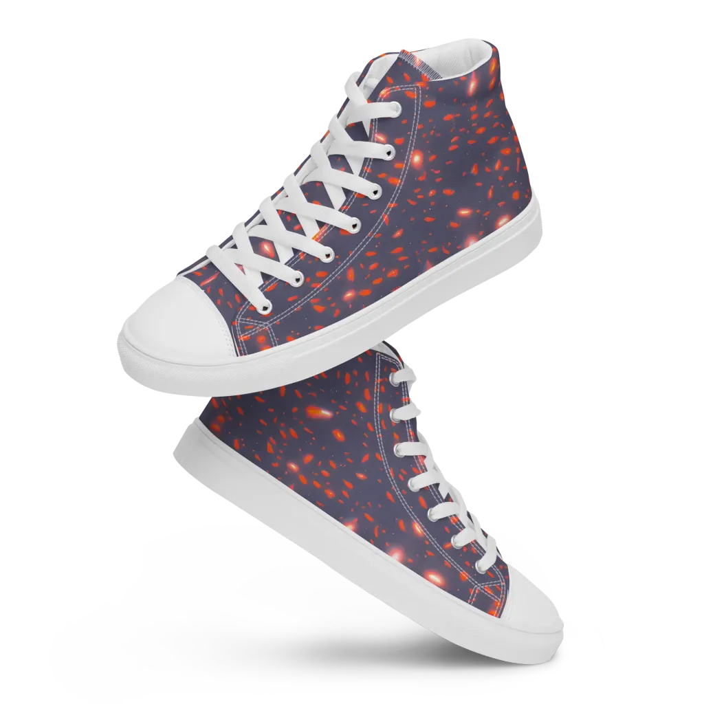 Ember Drift on Men's High Top Canvas Shoes — Front