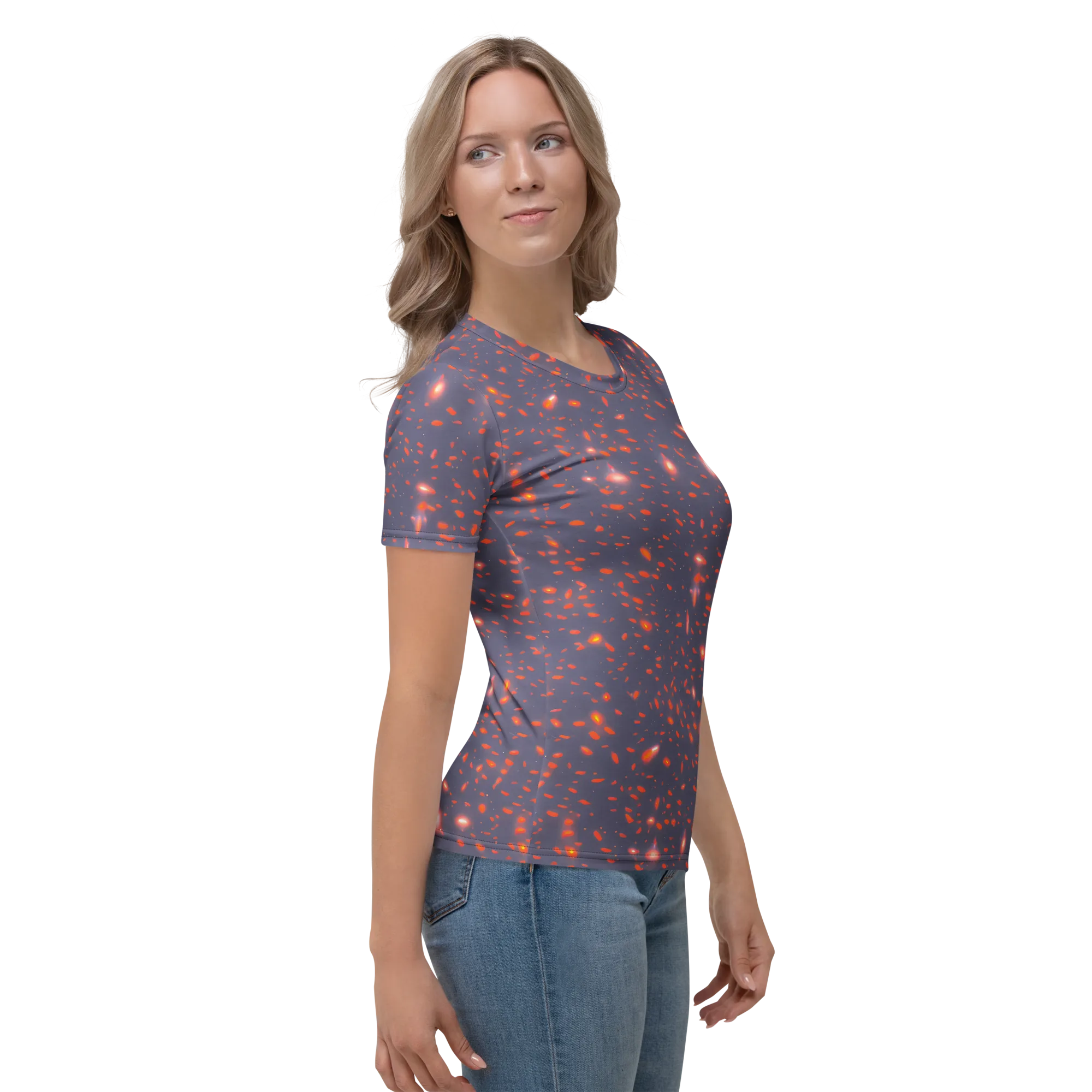 Ember Drift on Women's Crew Neck T-Shirt — Right