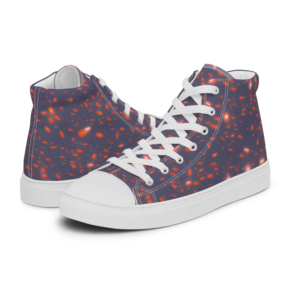 Ember Drift on Women's High Top Canvas Shoes — Left