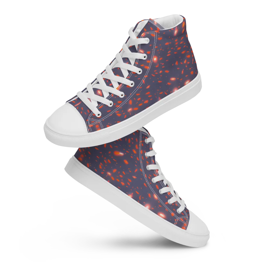 Ember Drift on Women's High Top Canvas Shoes — Front