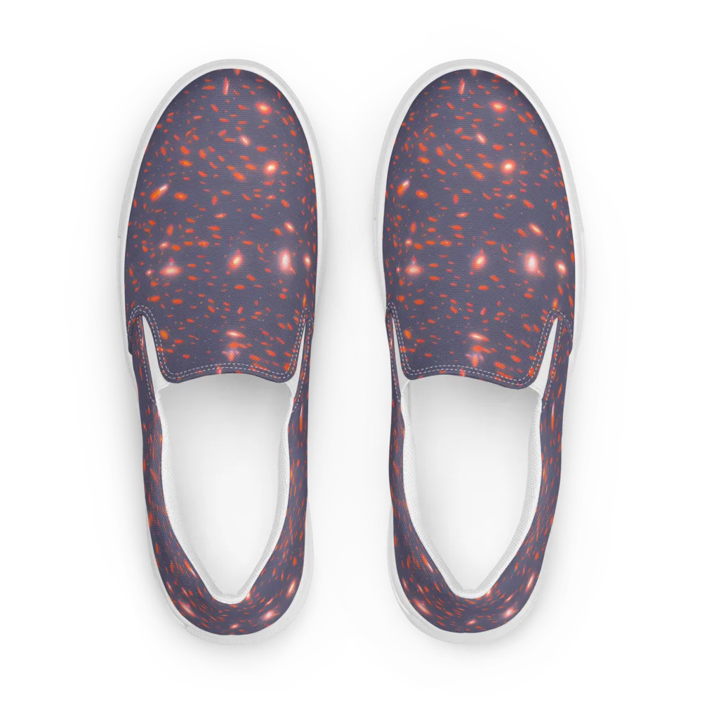 Ember Drift on Men's Slip-On Canvas Shoes — Front