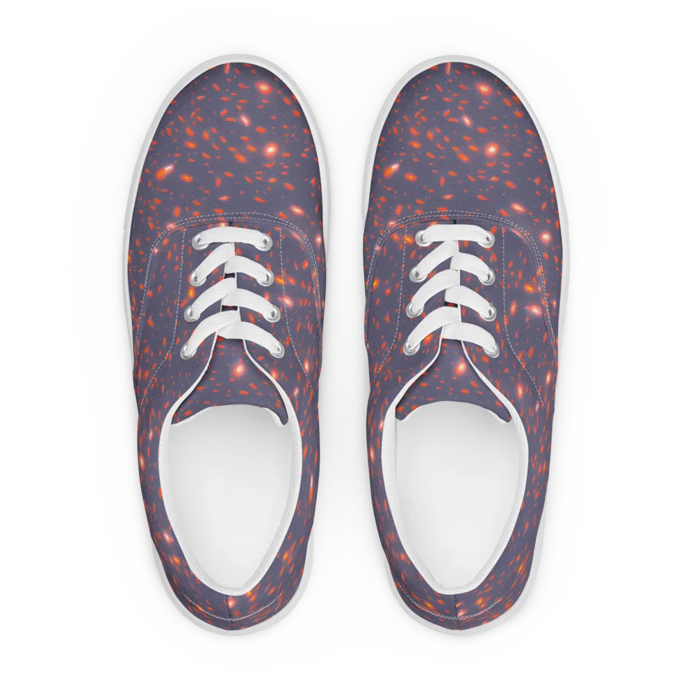 Ember Drift on Men's Lace-Up Canvas Shoes — Front