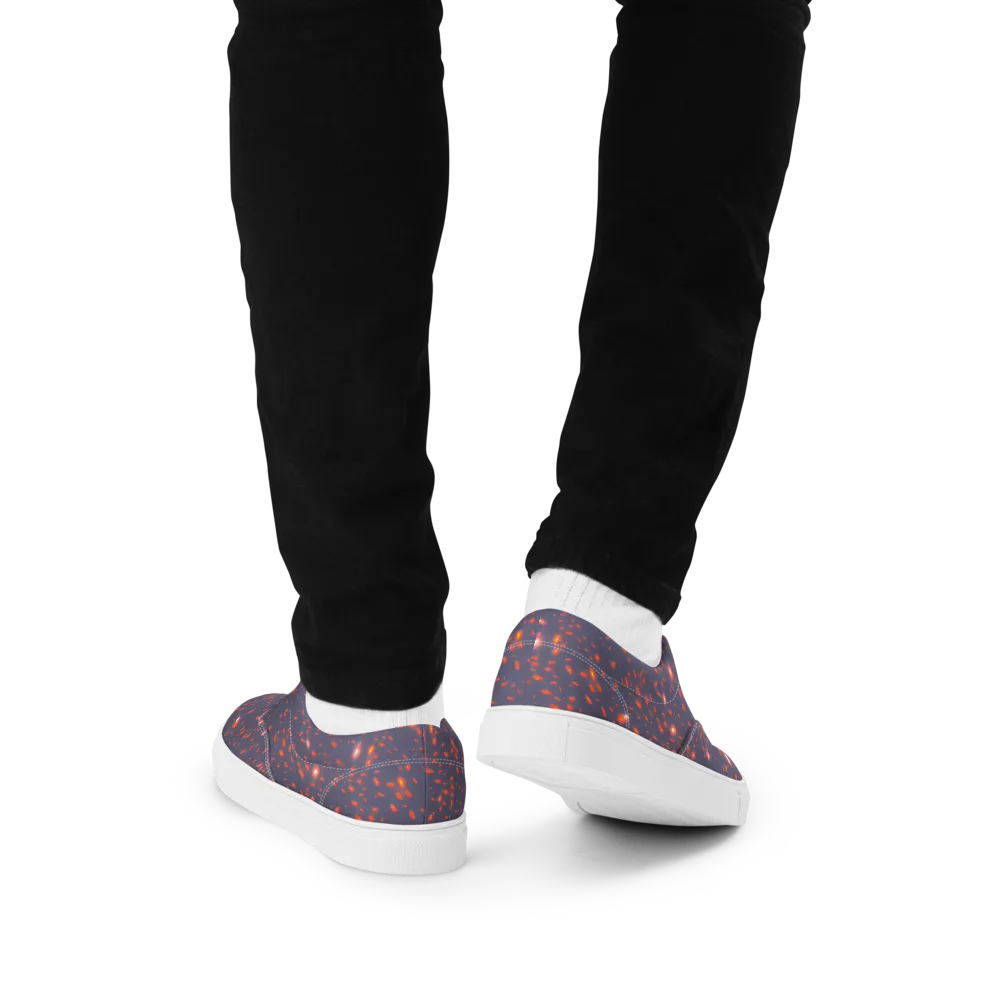 Ember Drift on Men's Lace-Up Canvas Shoes — Back
