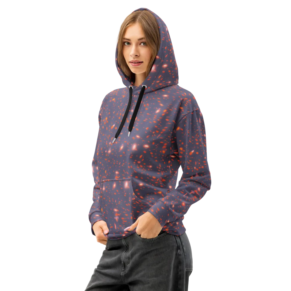 Ember Drift on Cotton Hoodie — Left Front