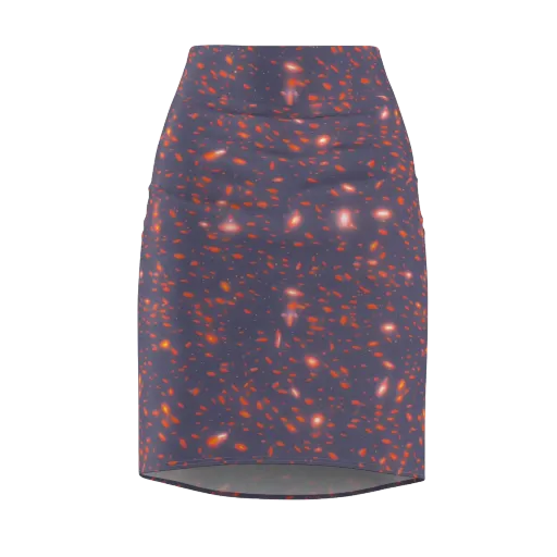 Ember Drift on a Pencil Skirt