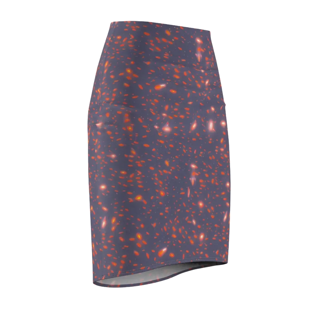 Ember Drift on Pencil Skirt — Front Side
