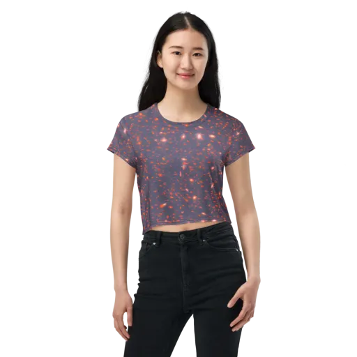 Ember Drift on a Crop Tee