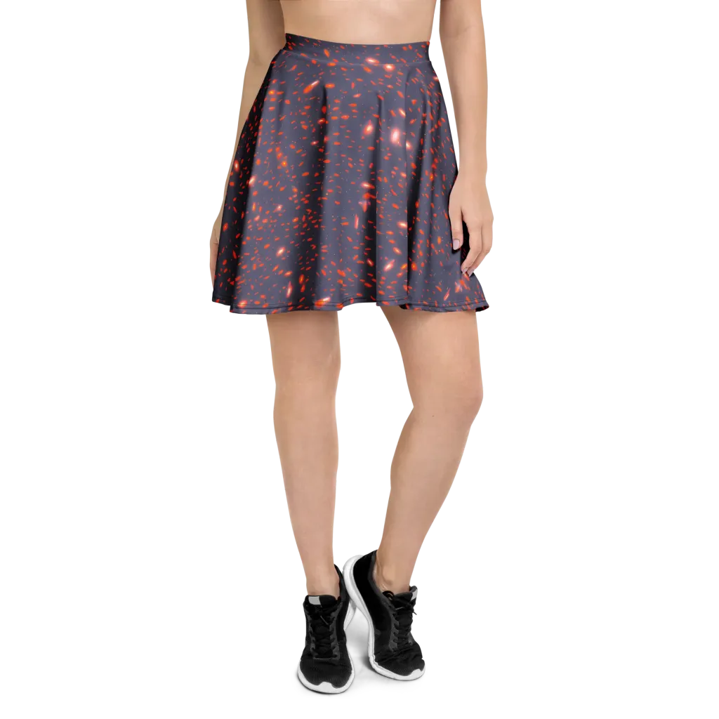 Ember Drift on Skater Skirt — Front
