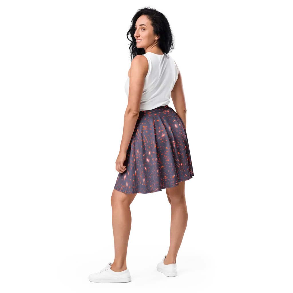 Ember Drift on Skater Skirt — Back