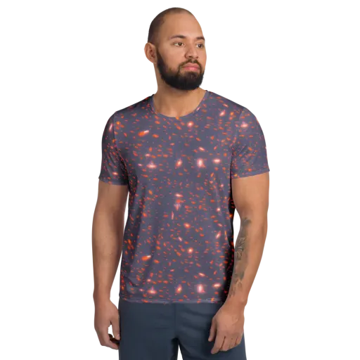 Ember Drift on a Men's Athletic T-Shirt
