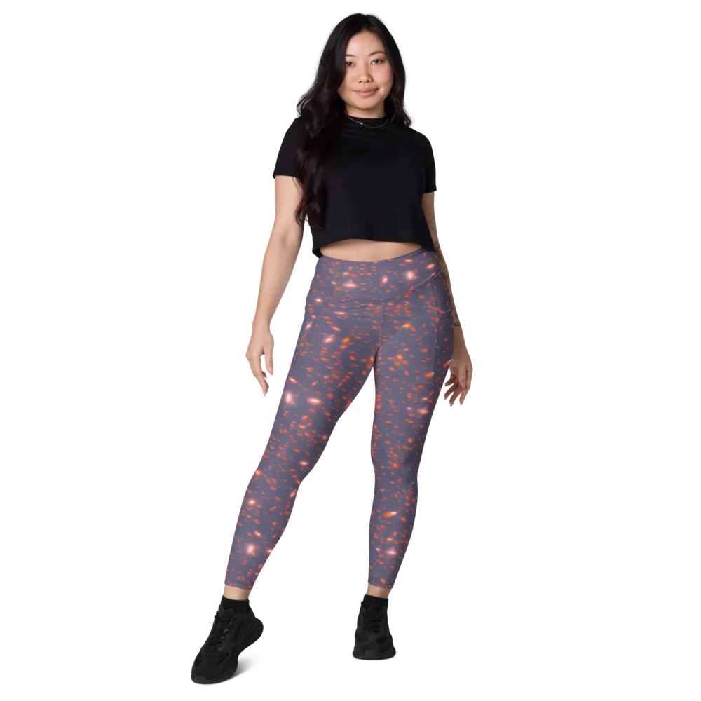 Ember Drift on Leggings with Pockets — Front