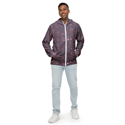 Ember Drift on a Men's Windbreaker