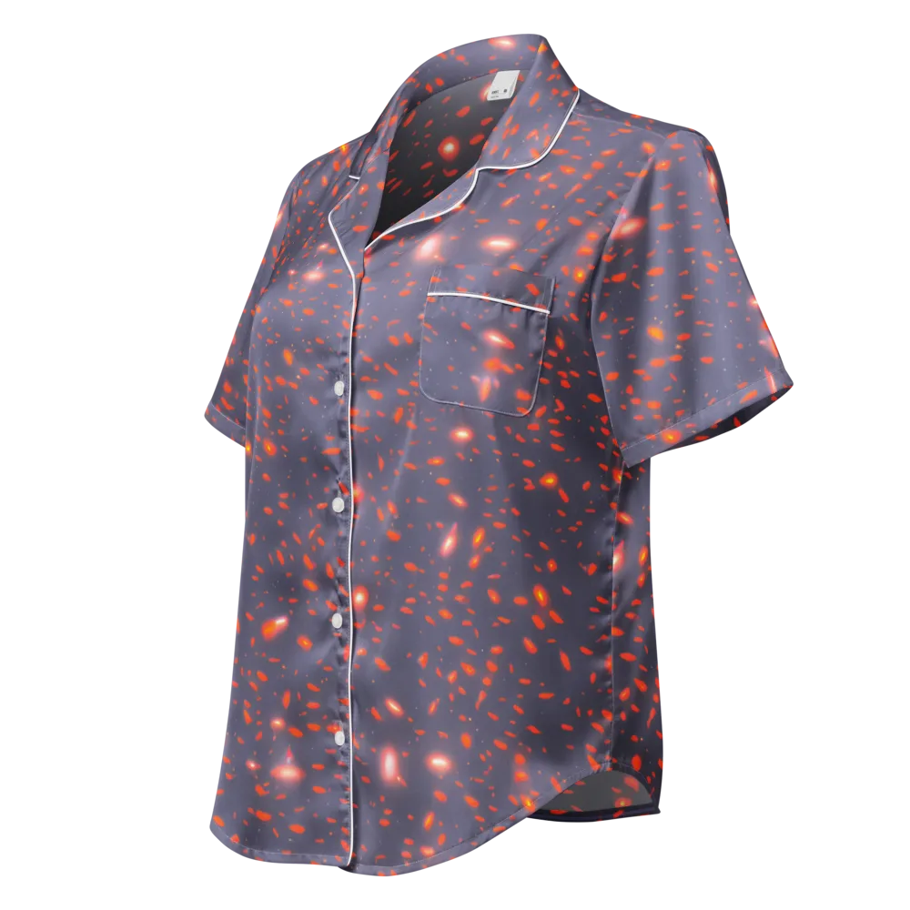 Ember Drift on Women's Short Sleeve Pajama Top — Left Front