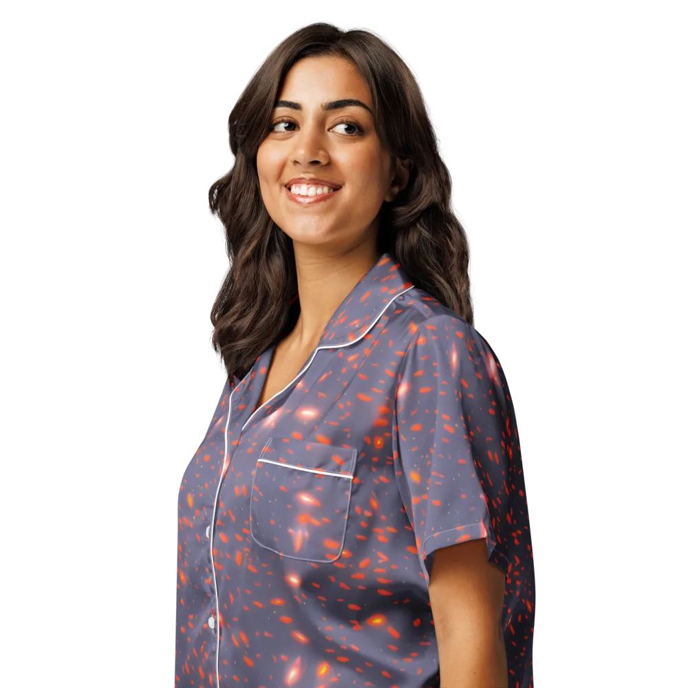 Ember Drift on Women's Short Sleeve Pajama Top — Left Front