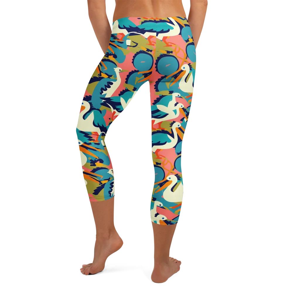 Tidal Flock on Capri Leggings — Back