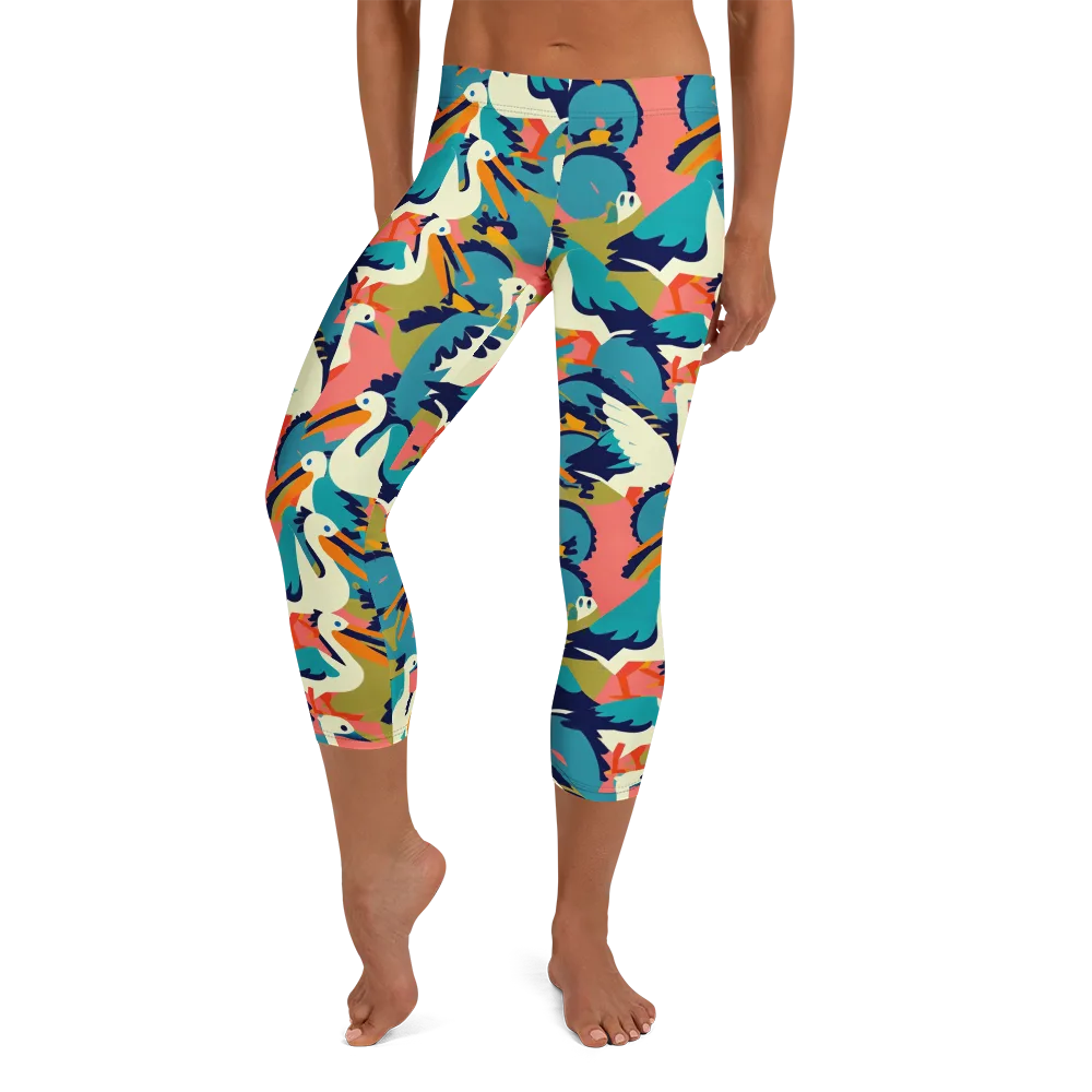 Tidal Flock on Capri Leggings — Front