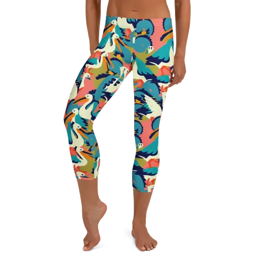 Tidal Flock on a Capri Leggings