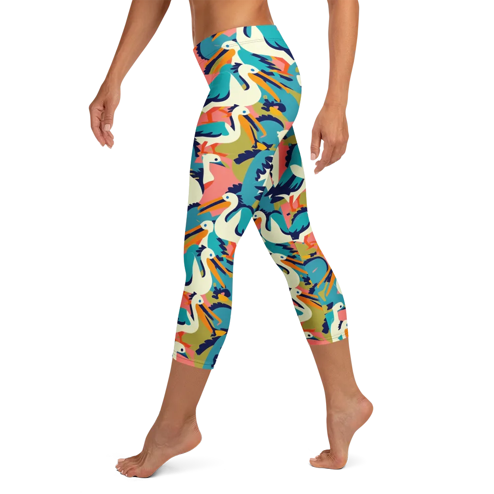 Tidal Flock on Capri Leggings — Left