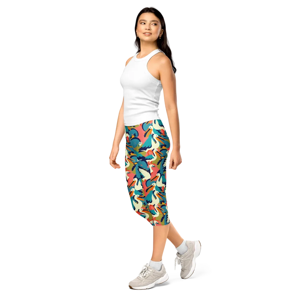 Tidal Flock on Capri Leggings — Left Front
