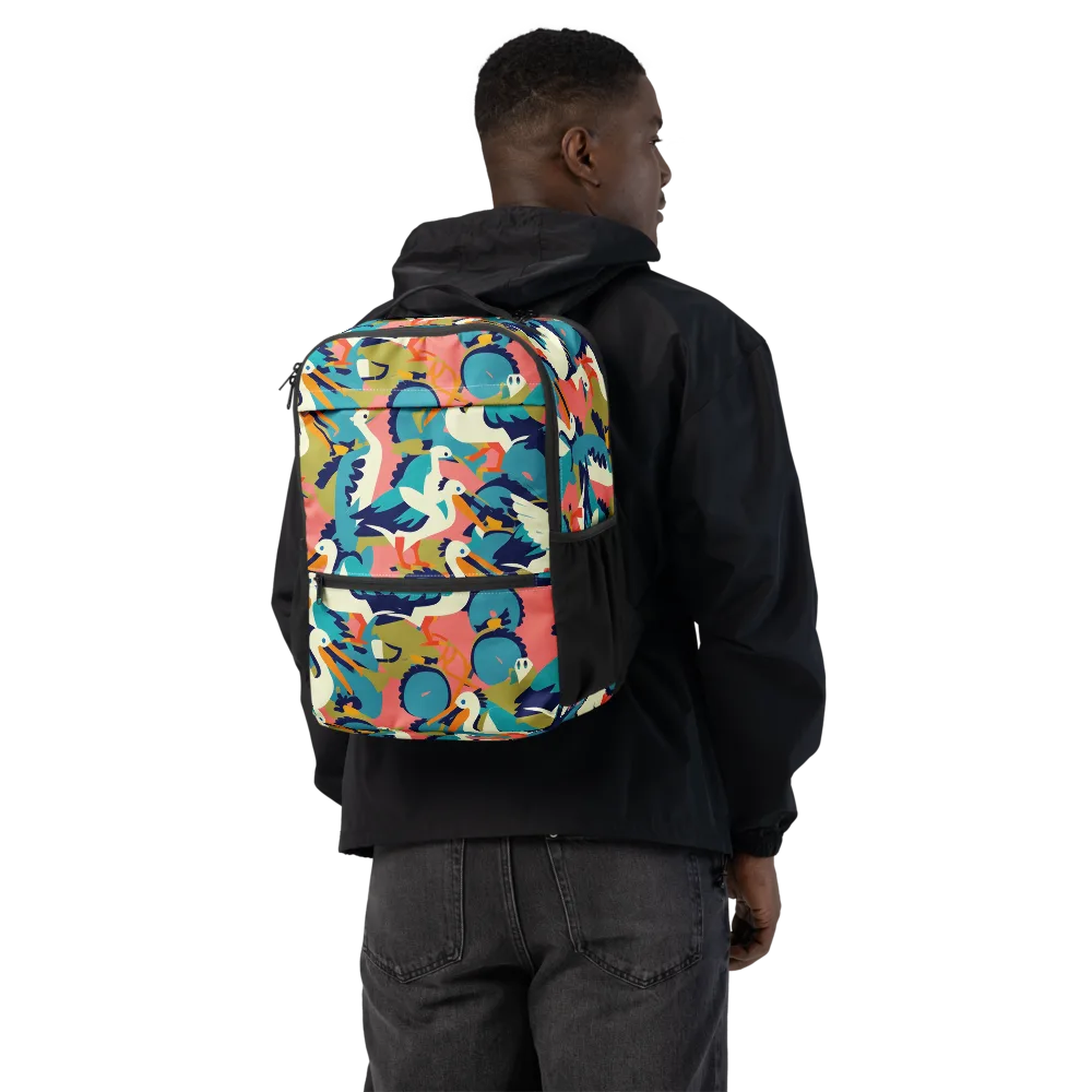 Tidal Flock on Utility Backpack — Back