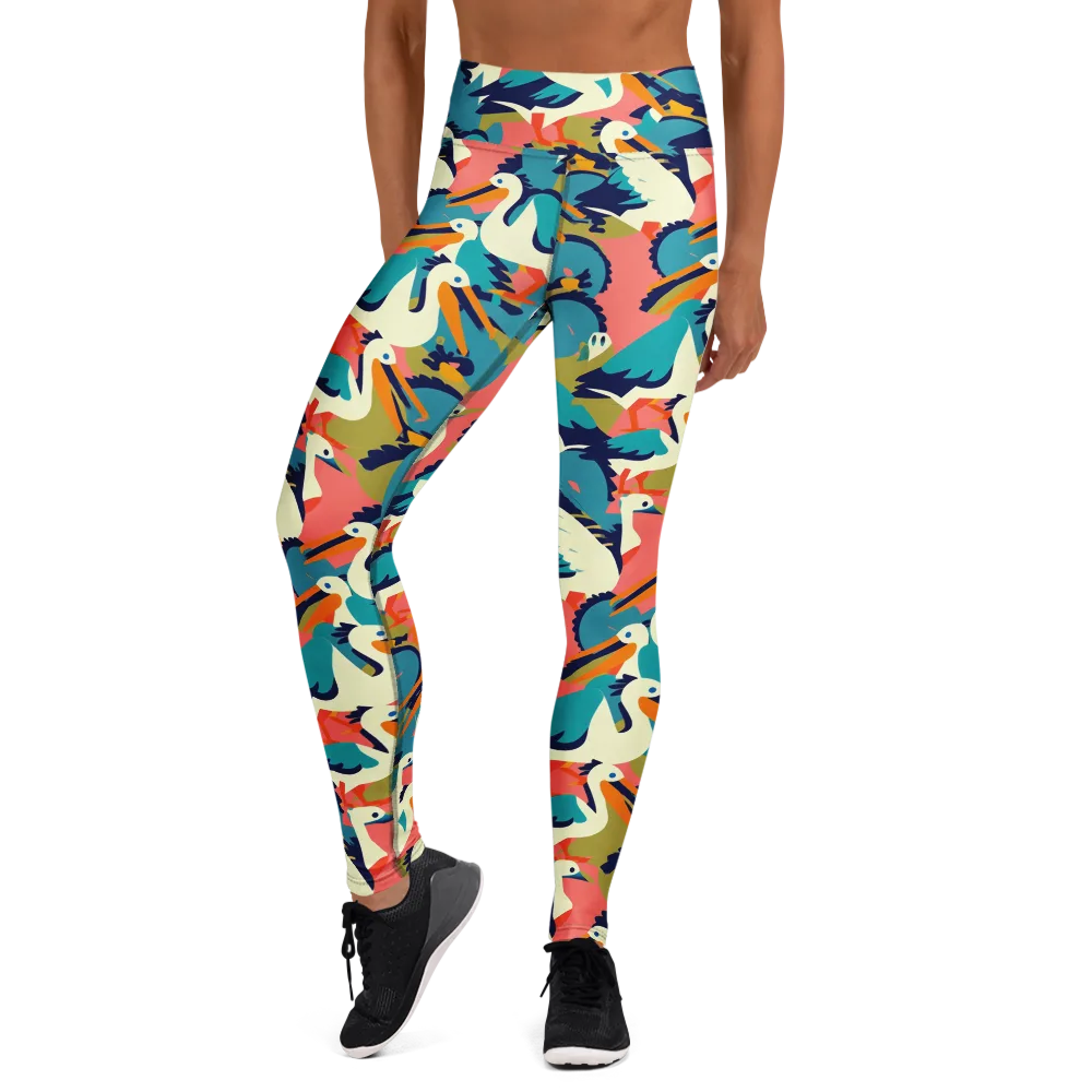 Tidal Flock on Yoga Leggings — Front