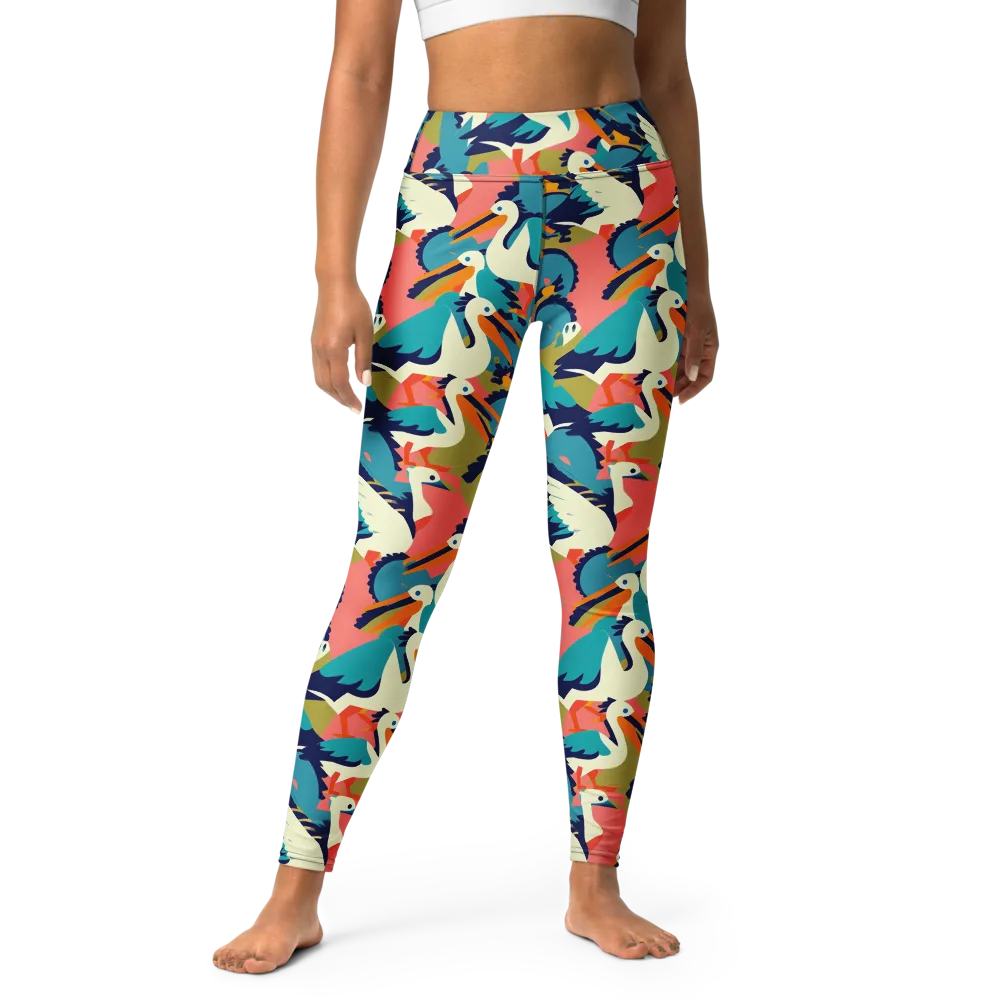 Tidal Flock on Yoga Leggings — Front