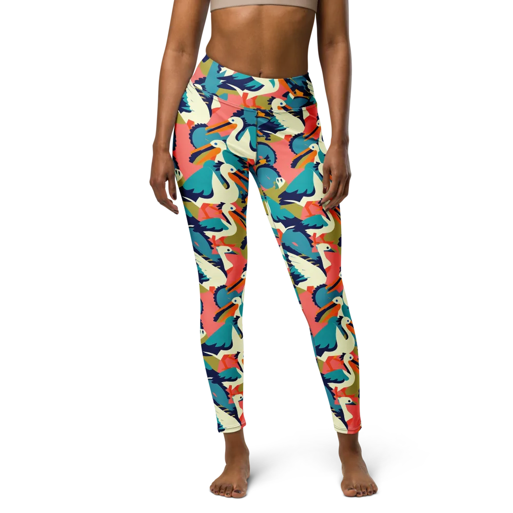 Tidal Flock on Yoga Leggings — Front