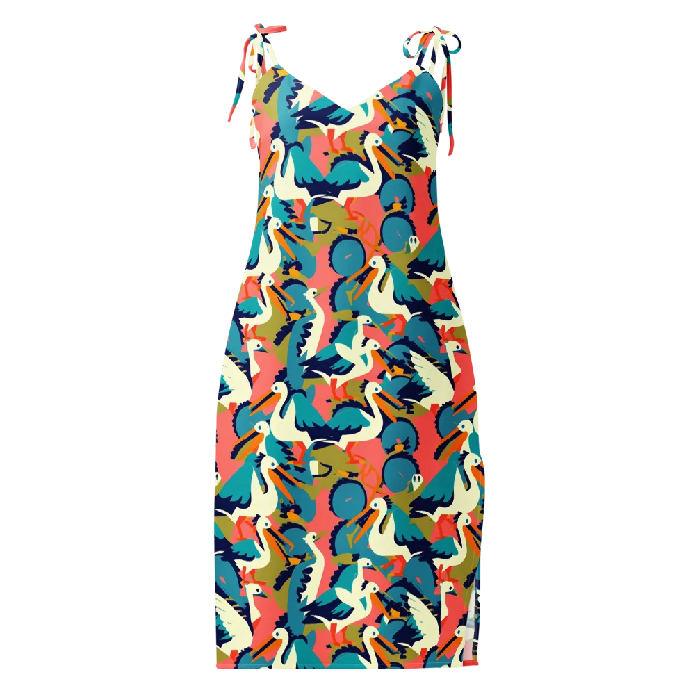 Tidal Flock on Slip Dress — Front