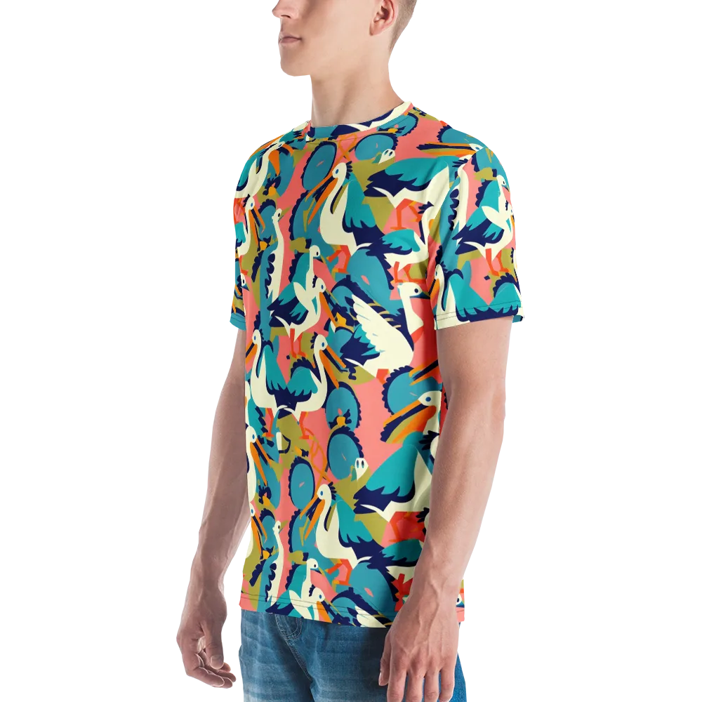 Tidal Flock on Men's Crew Neck T-Shirt — Left