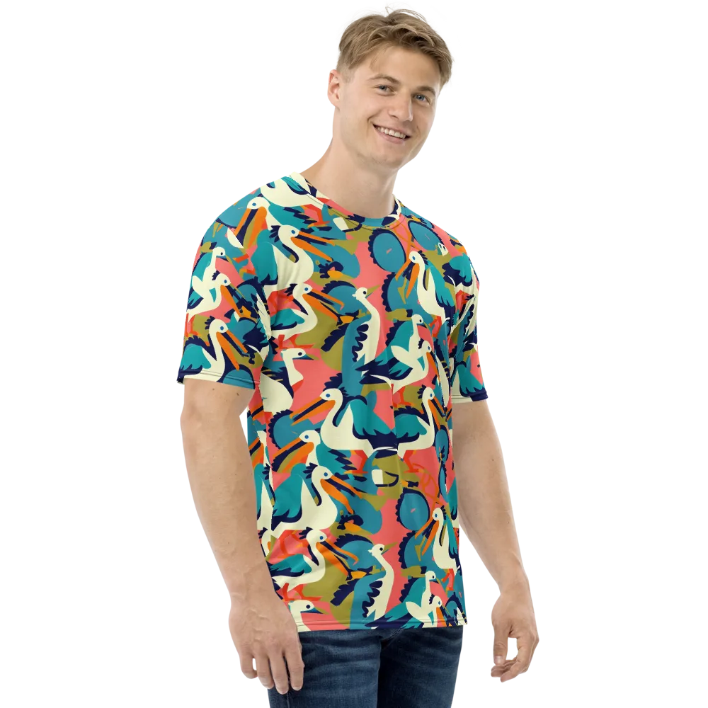 Tidal Flock on Men's Crew Neck T-Shirt — Right