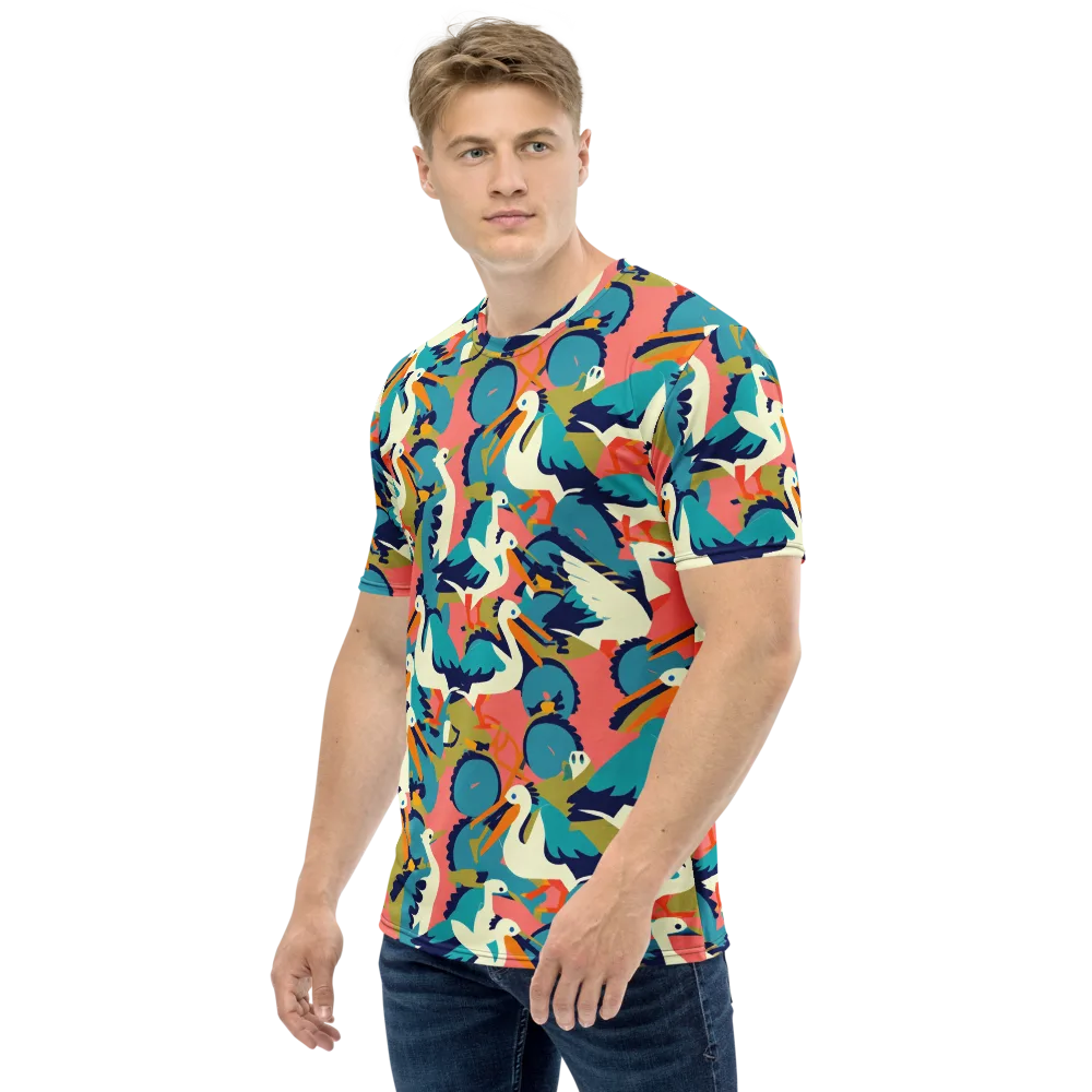 Tidal Flock on Men's Crew Neck T-Shirt — Left