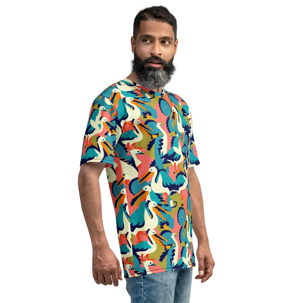 Tidal Flock on Men's Crew Neck T-Shirt — Right