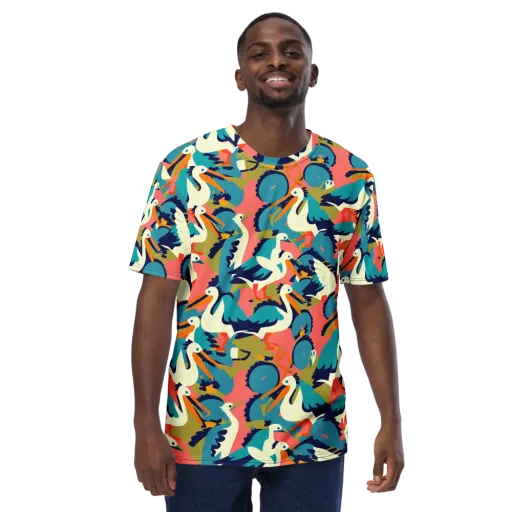 Tidal Flock on a Men's Crew Neck T-Shirt