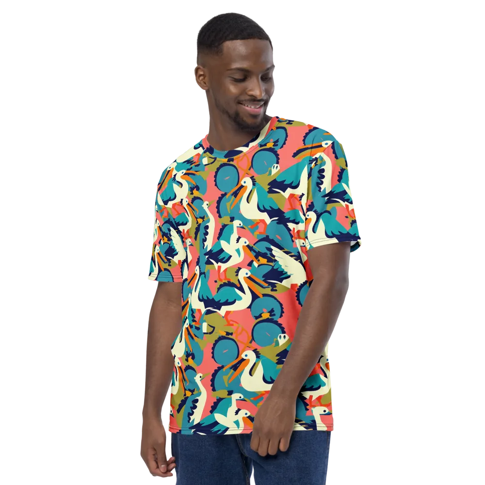 Tidal Flock on Men's Crew Neck T-Shirt — Left