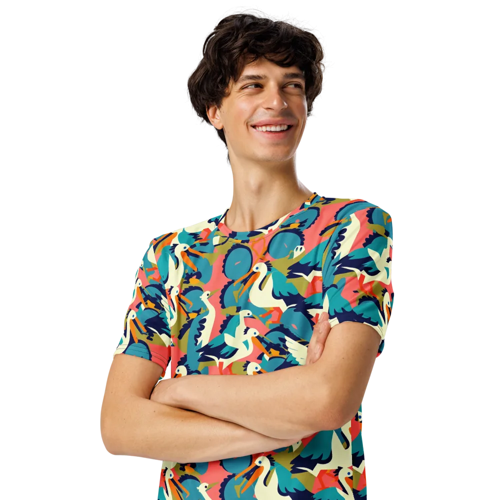 Tidal Flock on Men's Crew Neck T-Shirt — Left Front