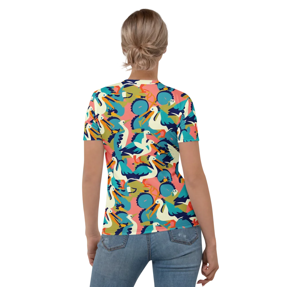 Tidal Flock on Women's Crew Neck T-Shirt — Back
