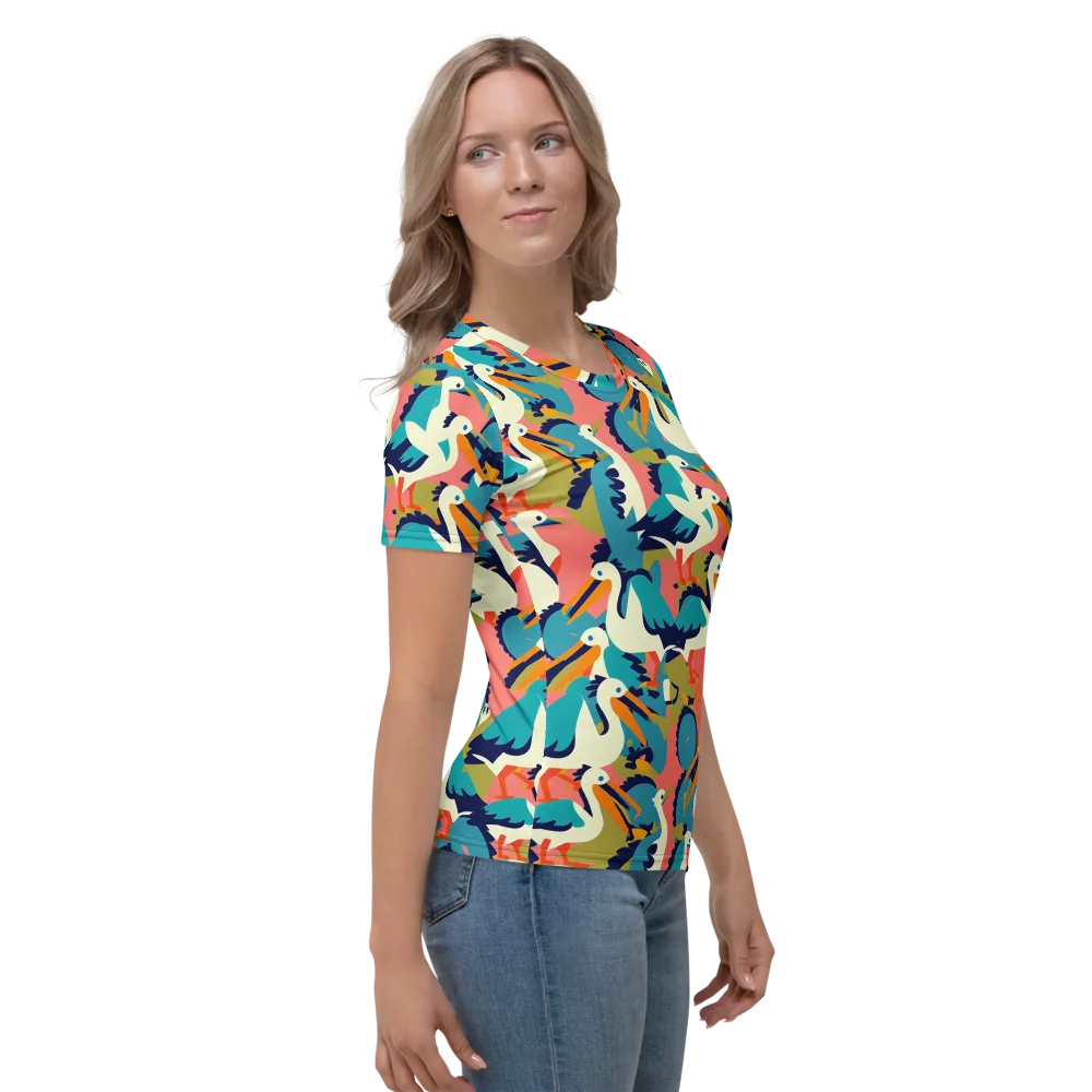 Tidal Flock on Women's Crew Neck T-Shirt — Right