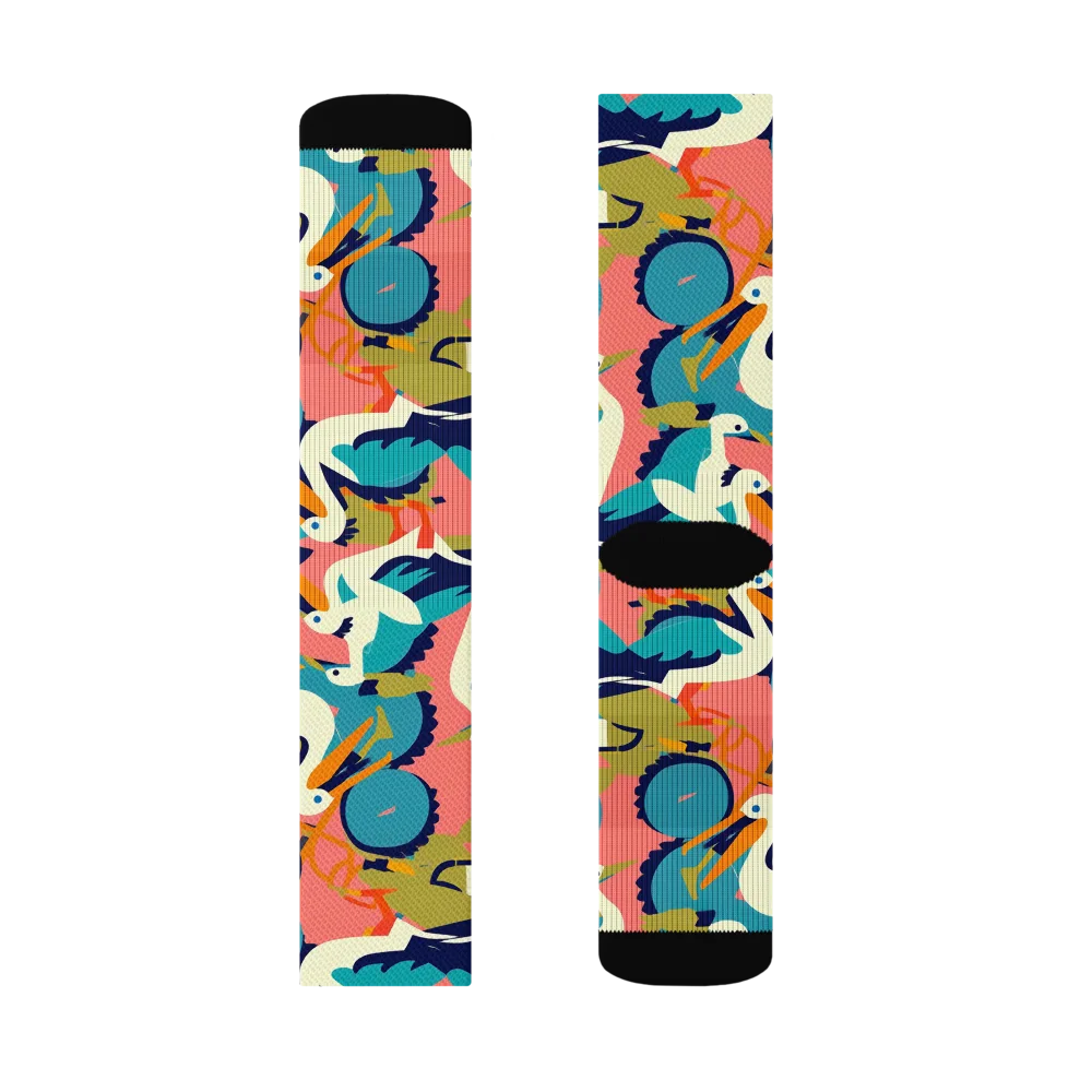 Tidal Flock on Socks — Left Sock