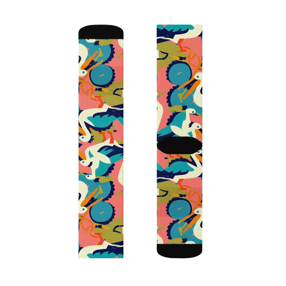 Tidal Flock on Socks — Right Sock