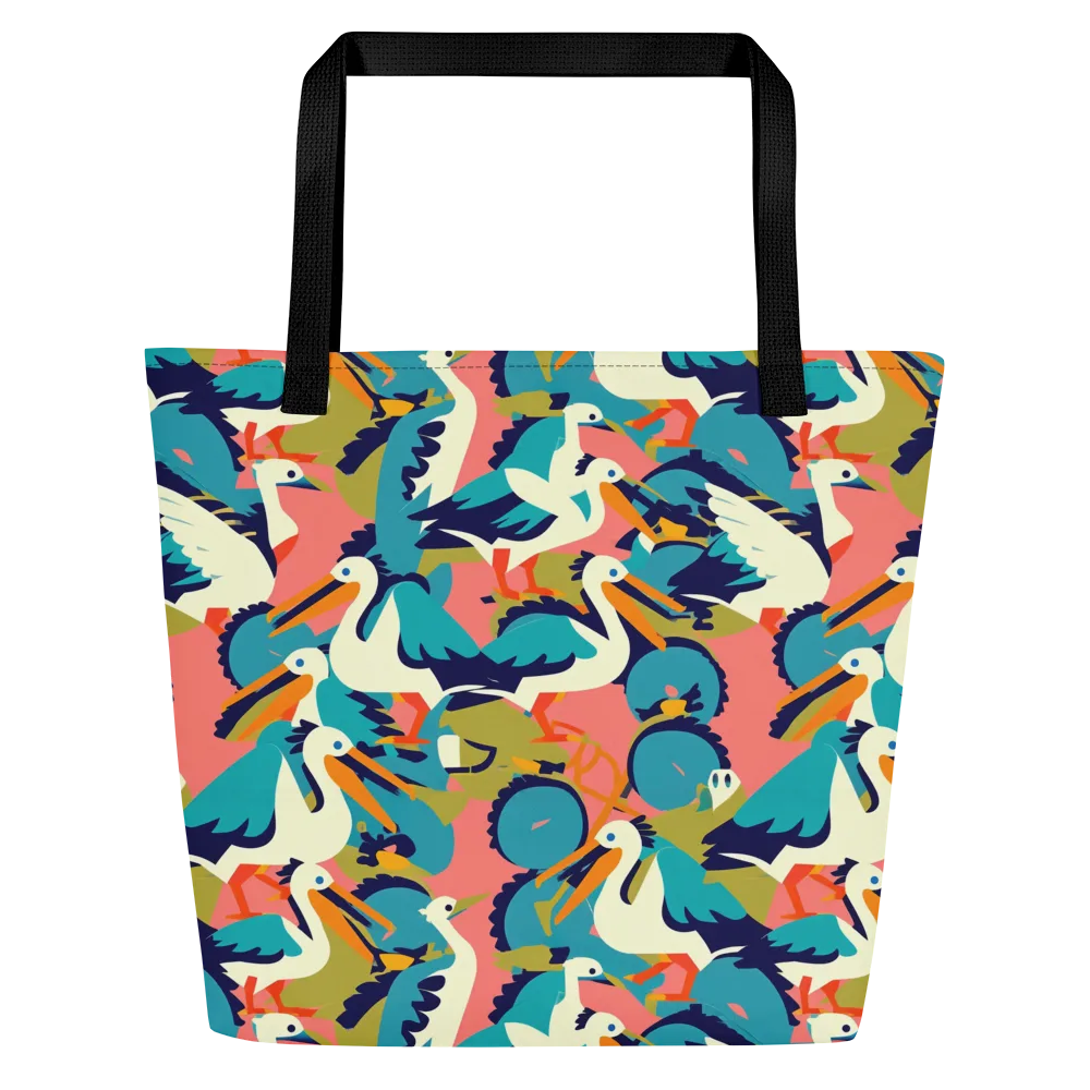 Tidal Flock on Large Tote Bag W/ Pocket — Front
