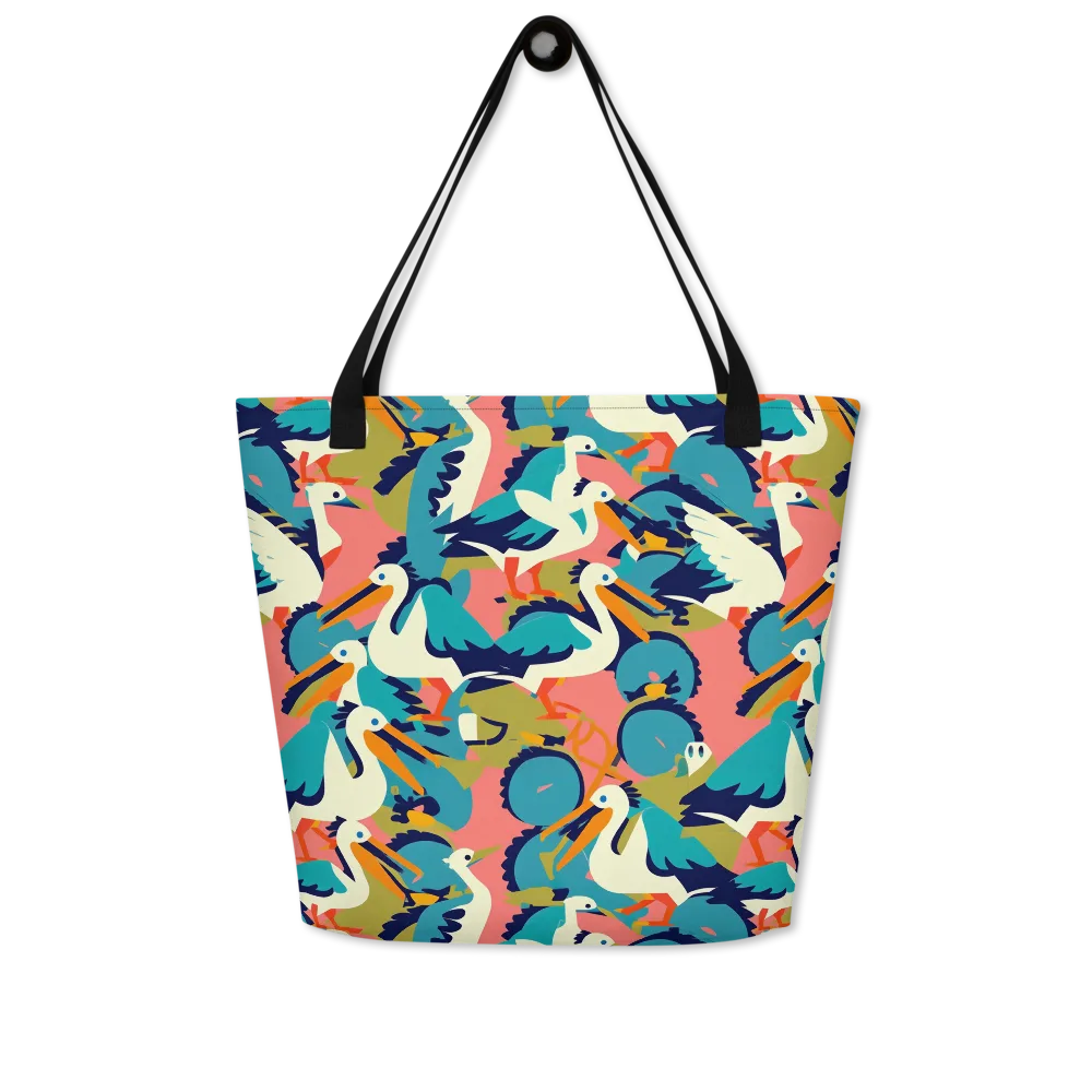 Tidal Flock on Large Tote Bag W/ Pocket — Front