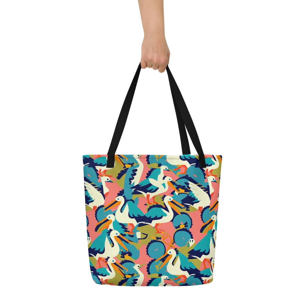 Tidal Flock on Large Tote Bag W/ Pocket — Front
