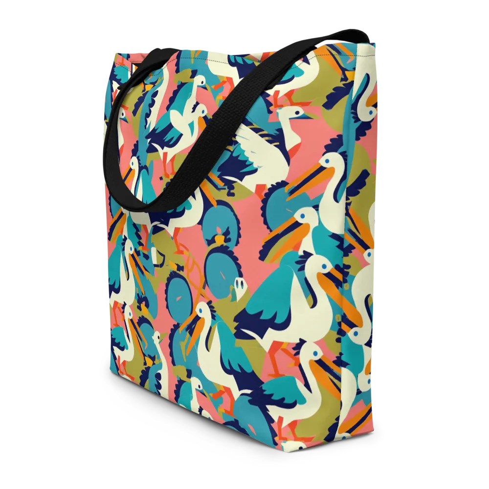 Tidal Flock on Large Tote Bag W/ Pocket — Front