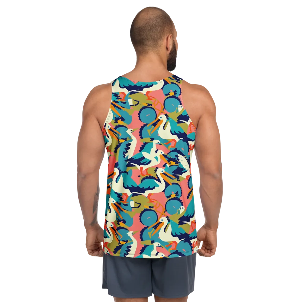 Tidal Flock on Men's Tank Top — Back