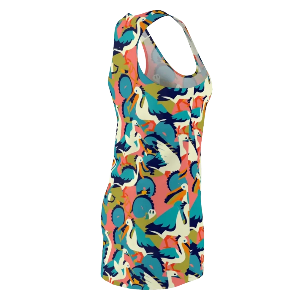 Tidal Flock on Racerback Dress — Back Side