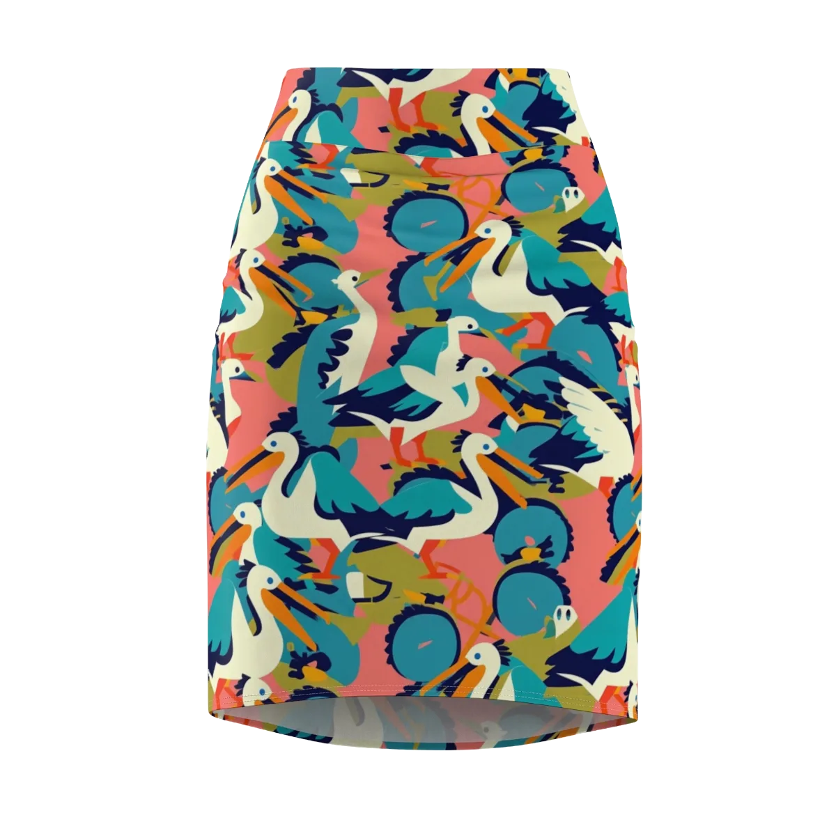 Tidal Flock on Pencil Skirt — Front