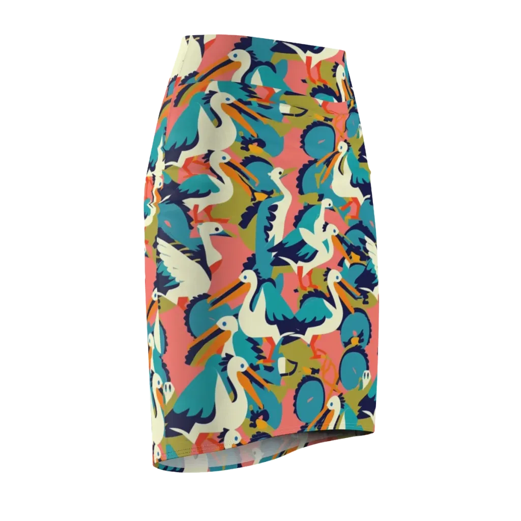 Tidal Flock on Pencil Skirt — Front Side