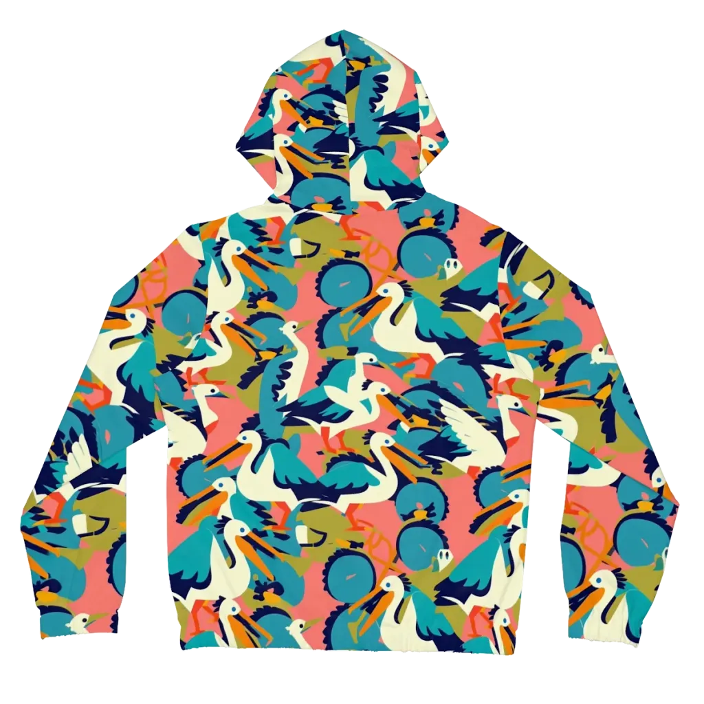 Tidal Flock on Women's Full-Zip Hoodie — Back