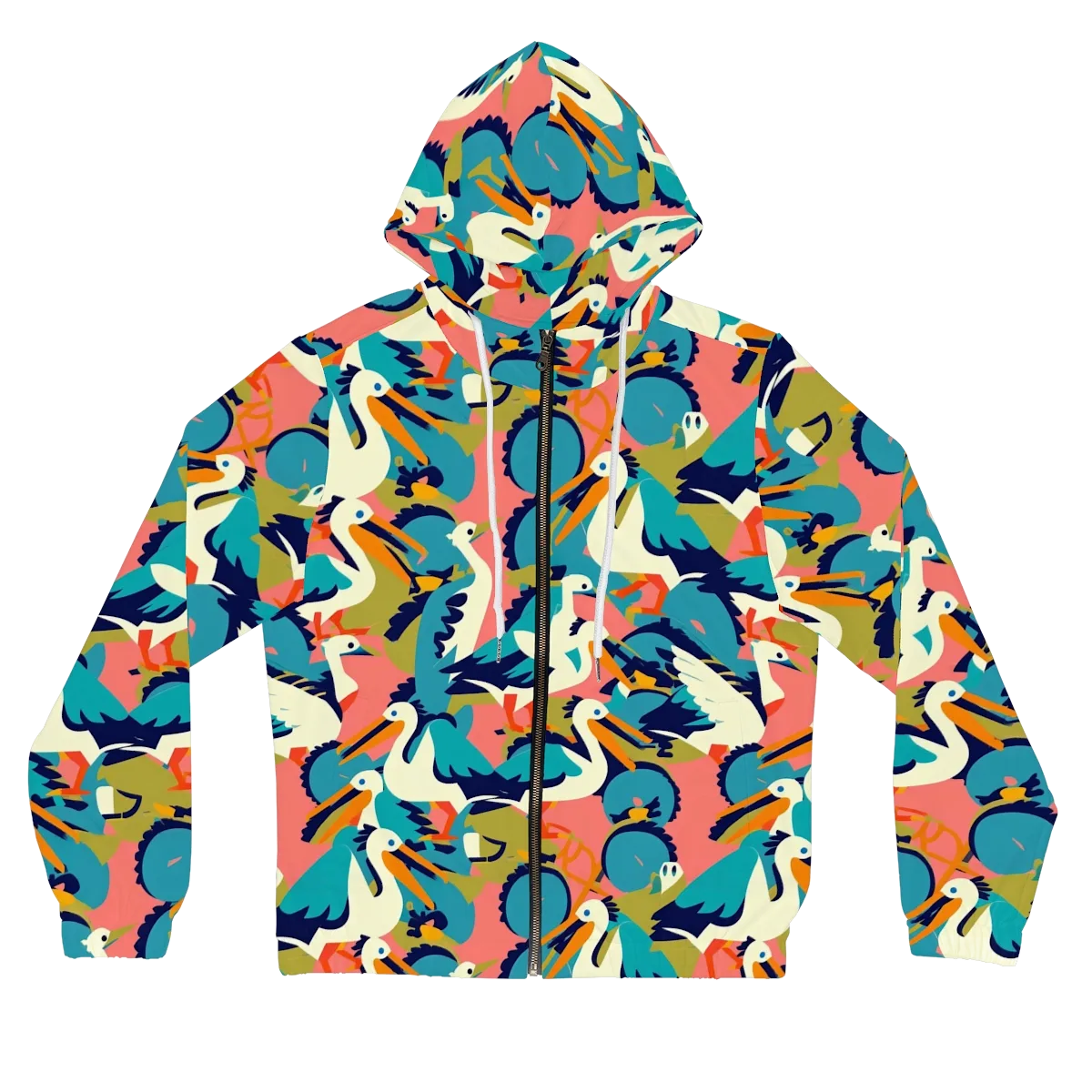 Tidal Flock on Women's Full-Zip Hoodie — Front